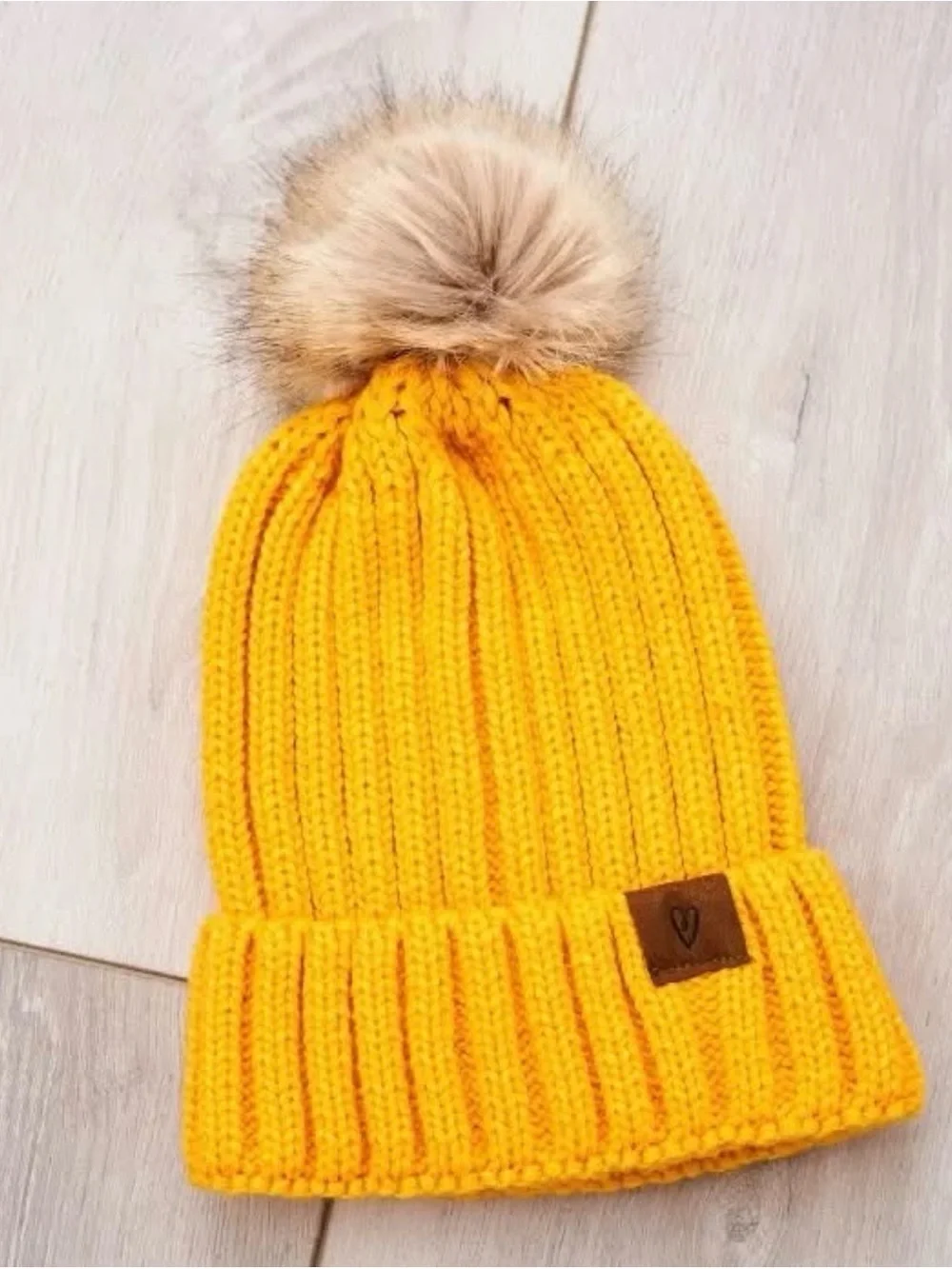 Latched Mama Women’s Pom Beanie - Yellow